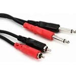 HOSA CPR201_86013 DUAL CABLE  RCA-1/4''  3.3 FT.