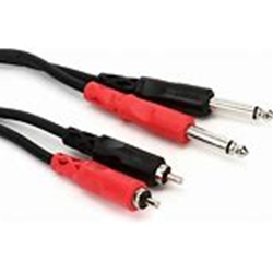 HOSA CPR201_86013 DUAL CABLE  RCA-1/4''  3.3 FT.
