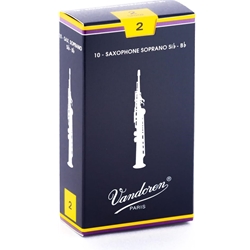 Vandoren SR202_36225 VAND SOPRANO SAX REED #2 10/BX