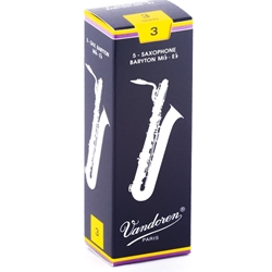 Vandoren SR243_36250 VAND BARITONE SAX REED #3 5/BX